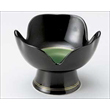 黒釉緑掛分高台小鉢