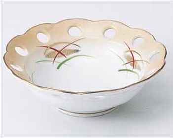 加茂川花型透し小鉢