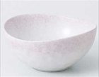 ピンク吹き楕円鉢