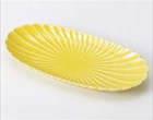 黄菊形楕円皿