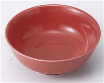 赤釉丸鉢