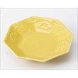 黄釉八角皿
