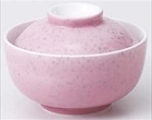 ピンク紺吹菓子碗