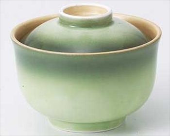 緑彩円菓子碗
