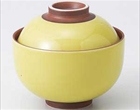 黄釉円菓子碗