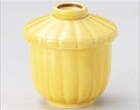 黄釉菊型むし碗 小