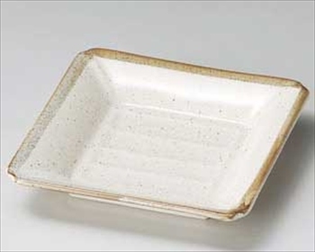 結晶粉引正角和皿