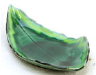 緑釉木の葉尺二皿