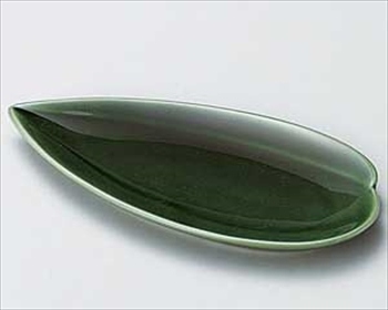 グリーン木の葉皿