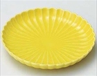 黄釉菊型５.０皿