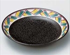 黒釉モダン格子皿