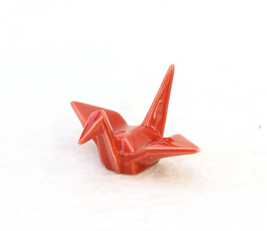 折り鶴箸置（赤）