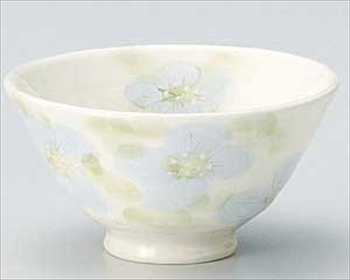 藍椿彫茶碗