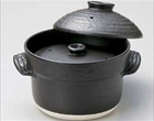 大黒黒釉ご飯鍋３合炊（中蓋付）