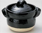 黒釉五合御飯鍋
