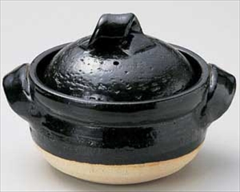 黒釉三合御飯鍋