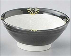 黒釉黄丸紋すり鉢
