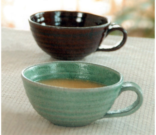 飴茶・薄緑スープカップ