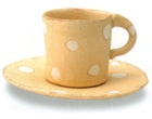 水玉コーヒー碗皿